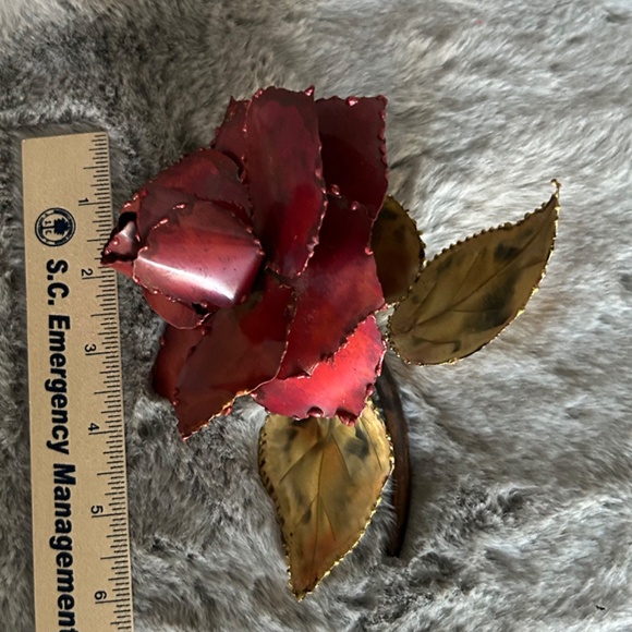 Rose Collectible, Hand Made Copper, Vintage - Picture 3 of 4